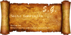 Seitz Gabriella névjegykártya